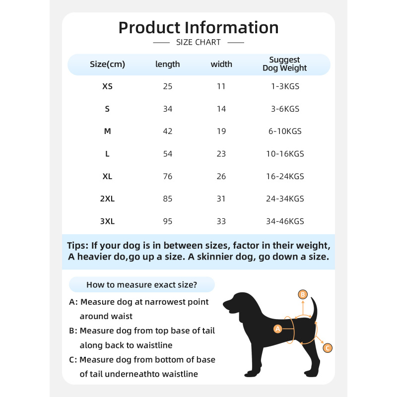 Wholesale Washable Wrap Diapers Dog Belly Band Flat Wrap Dog Diapers for Male Dog