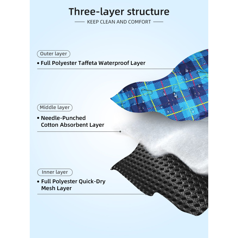 Wholesale Washable Wrap Diapers Dog Belly Band Flat Wrap Dog Diapers for Male Dog