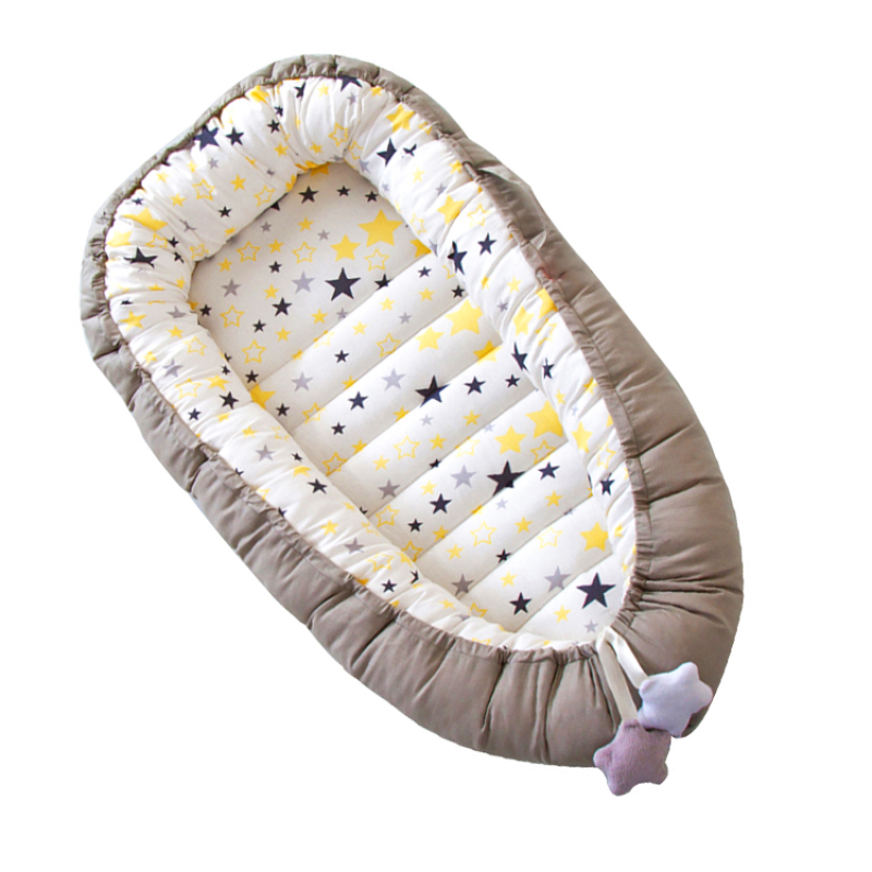 Removable cover bionic bed baby lounge foldable baby nest with quilt and pillow 100%cotton