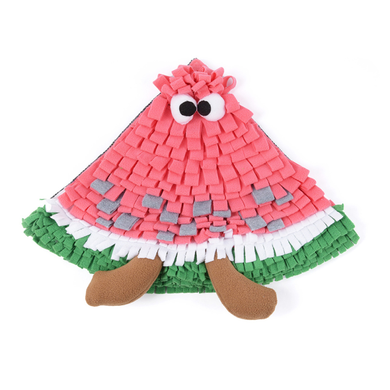 Watermelon Portable Snuffle Mat Kitten Toys Dog Treat Cat Feeding Puppy Toys Puppy Foraging Blanket Puppy Snuffle Training Mat