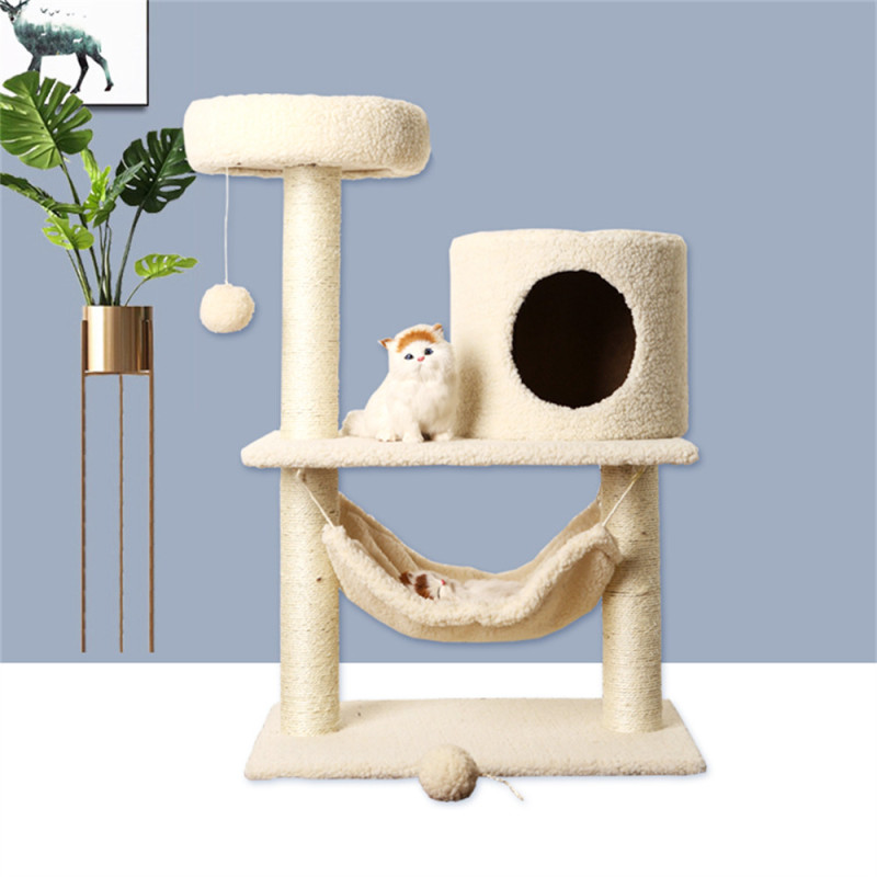 Safety Cat Scratching Poles Condos Towers Trees House Furniture New Design Cat Climbing Tree Plush Cat Toy Interactive Toys 8kg