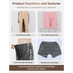 Großhandel mit leicht an- und auszuziehenden kurzen Stillhosen, offenen Patientenpflegekleidung