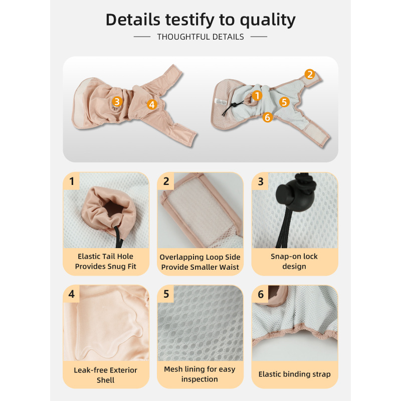 Wholesale Reusable Soft Washable Female Dog Nappies Diapers Custom Comfort Dog Diapers