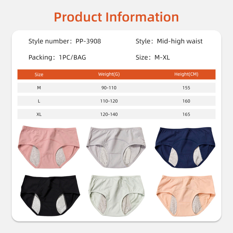 Aidingcare wiederverwendbare Menstruationsunterwäsche für Frauen – auslaufsichere Boyshorts