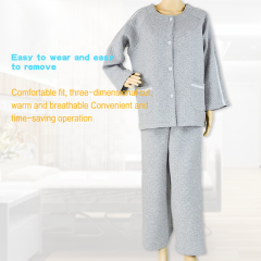 Pijamas gruesos fáciles de quitar para el cuidado del paciente de la ropa de la parálisis de las mujeres para los ancianos discapacitados