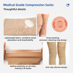 Non-Slip Compression Stockings with Silicone Band