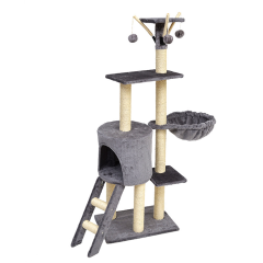 Outdoor Cat Condo Tree Tower Platform Cat Tree Factory Kitten Wooden High Quality Elegant Plush Wood Cat Toy Interactive Toys