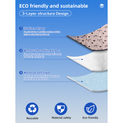 Оптовая продажа многоразовых дорожных ковриков для приучения домашних животных к туалету с принтом, моющихся и водонепроницаемых, для собак.