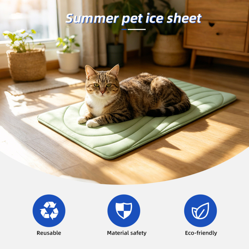 Pet Cooling Mat Cartoon Solid Design Summer Use for Dogs & Cats