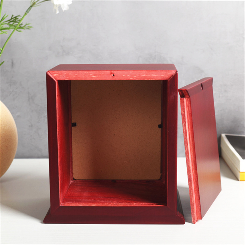 Personalized Small Medium Animal Wood Urn Photo Frame Funeral Cremation Urns Pet Ashes Urns for Dogs Cats