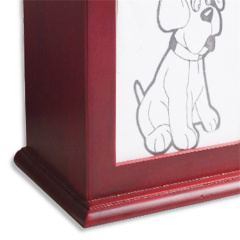 Personalized Small Medium Animal Wood Urn Photo Frame Funeral Cremation Urns Pet Ashes Urns for Dogs Cats