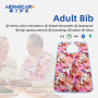 Wholesale Washable Prints Butterflies Adult Bib Reusable Waterproof Adult Bib With Optional Crumb Catcher