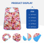 Wholesale Washable Prints Butterflies Adult Bib Reusable Waterproof Adult Bib With Optional Crumb Catcher