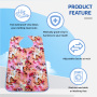 Wholesale Washable Prints Butterflies Adult Bib Reusable Waterproof Adult Bib With Optional Crumb Catcher