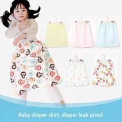 Girls Cloth Diaper Skirt Potty Training Leaning Pants, Washable Toddler Waterproof 2 in 1 comfy children & adult diaper skirt