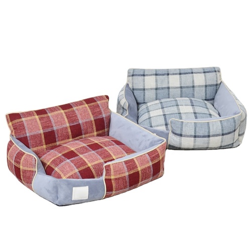 Four seasons cat dog universal cotton linen pet bed memory foam dog beds