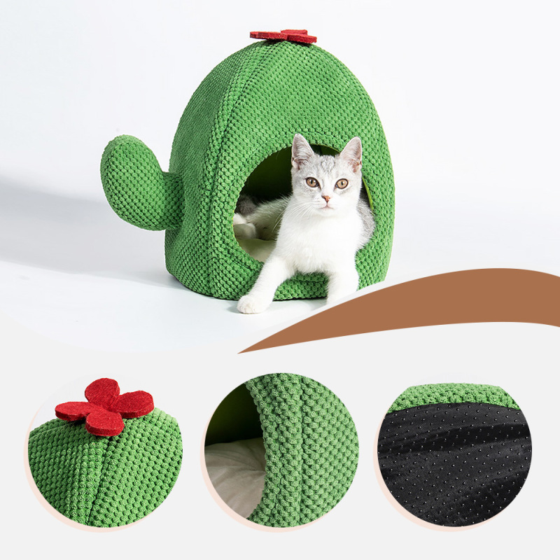 Winter Plush Pet Litter Cat Litter square Kennel Cat and Dog Pet Beds