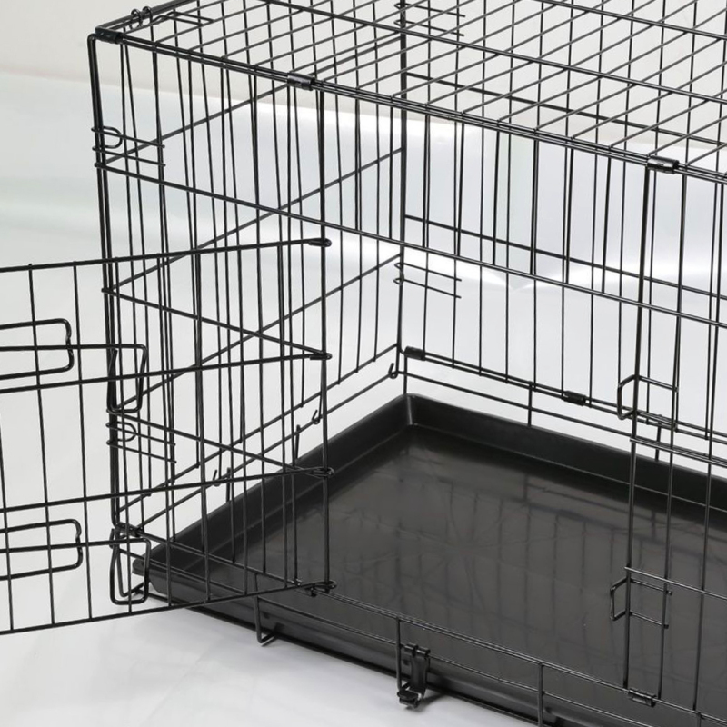 Multifunction Thick Dog Crate Small Dog Kennel Dog Playpen Double Door Multiple Stackable  Sturdy Carbon Steel Puppy Cage