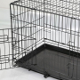 Multifunction Thick Dog Crate Small Dog Kennel Dog Playpen Double Door Multiple Stackable  Sturdy Carbon Steel Puppy Cage