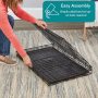 Multifunction Thick Dog Crate Small Dog Kennel Dog Playpen Double Door Multiple Stackable  Sturdy Carbon Steel Puppy Cage