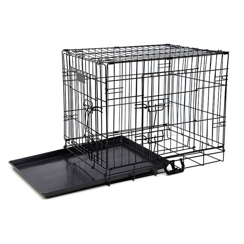 Multifunction Thick Dog Crate Small Dog Kennel Dog Playpen Double Door Multiple Stackable  Sturdy Carbon Steel Puppy Cage