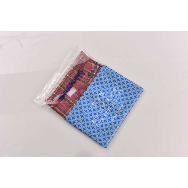 Keeps Clothes Clean Red Color Plaid Adult Bib For The Elderly