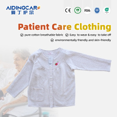 Wholesale Patient Care Pajamas Gowns Nursing Suit Easy Wear Cotton Polyester Women Paralysis Elderly Disability White M-XXXL