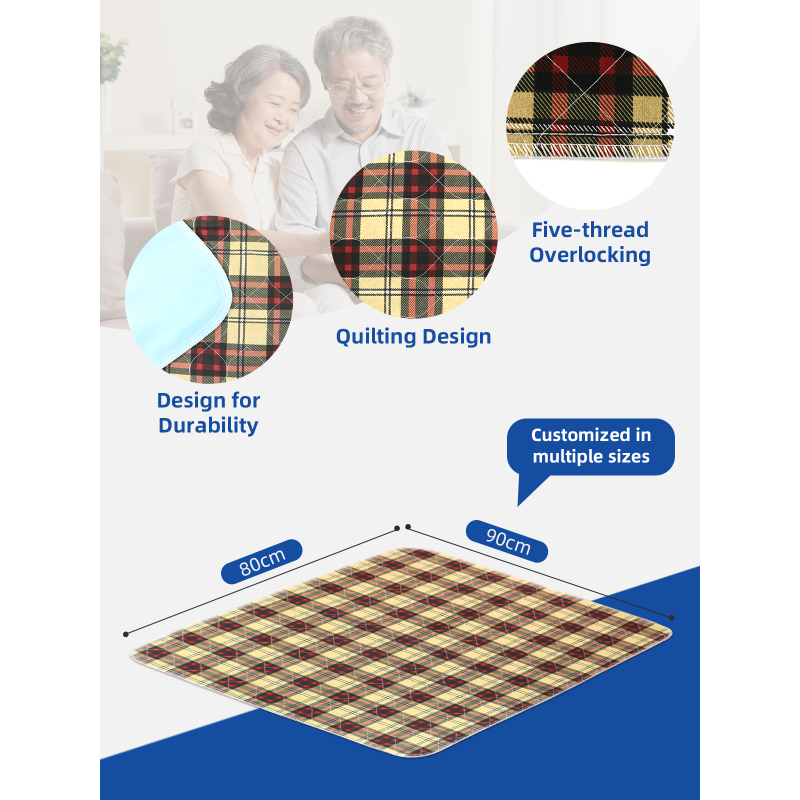 Soft and Comfortable Washable Adult Pee Pad for Bed