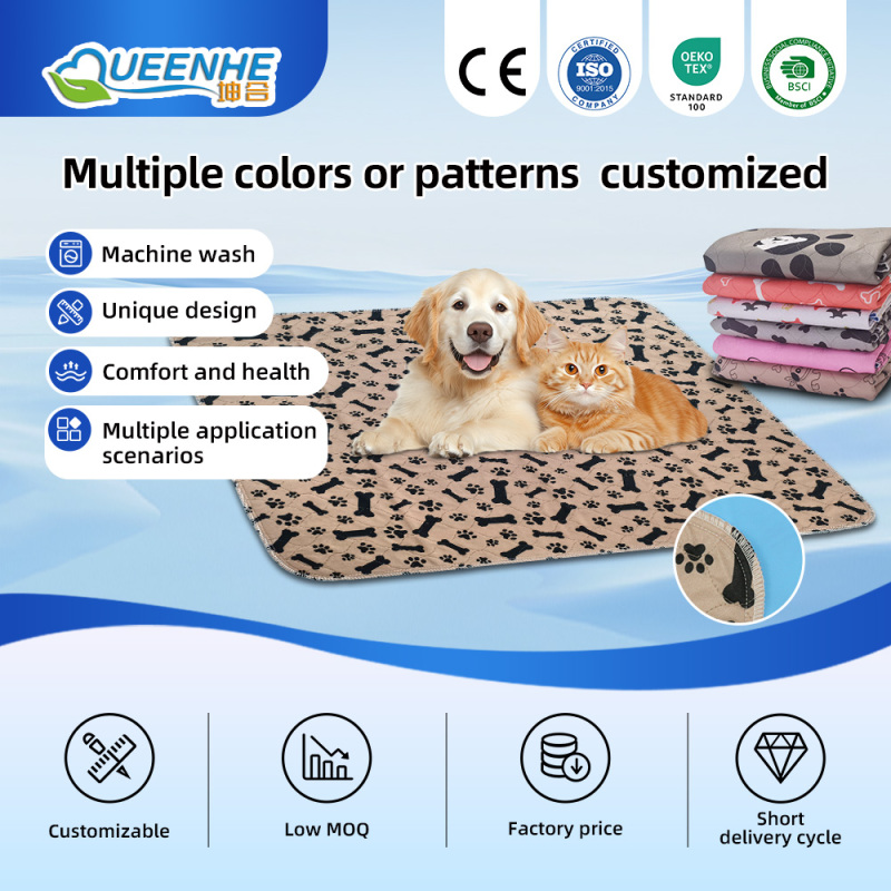 Wholesale Waterproof Dog Pee Mat Perfect Puppy Training Urine Diaper Pads Reusable Pet Dog Potty Pee Pad
