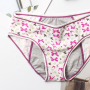 Plus Size Cotton Print Teen Girls Period Panties Leak Proof Menstrual Underwear Women Heavy Flow Briefs