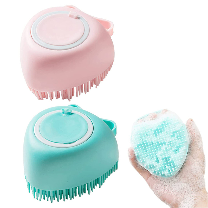 Silicone  Puppy Massage Soft Brush Grooming Shower Brush for Short Long Haired Dogs and Cats Washing
