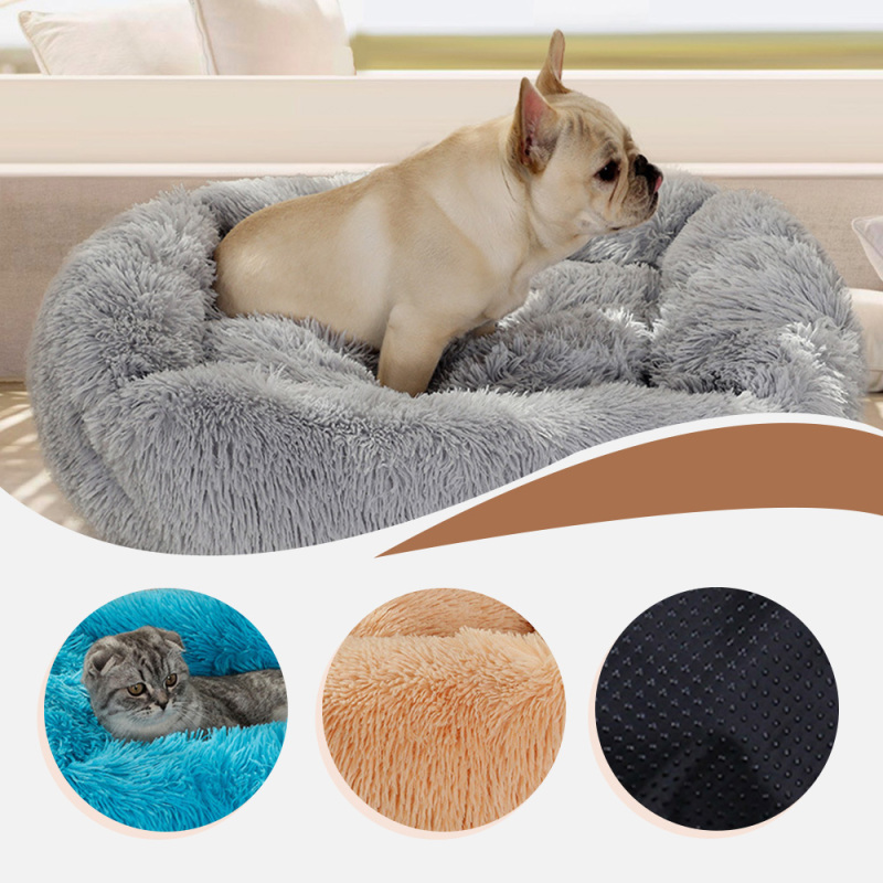 Wholesale Soft Polyester Cloth Removable Washable Indoor Pet Cushion Bed