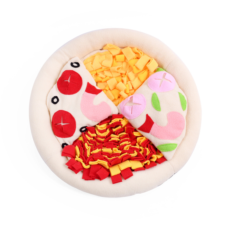Wholesale Dog Snuffle Mat Pizza Shape Pet Sniffing Mat Training Slow Feeding Mat For Dog