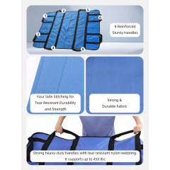 Wholesale Adjustable Woven Extra Large Transfer Pad Positioning Protective Bed Pad with Straps and Handles for Adults