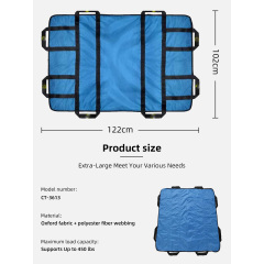 Wholesale Adjustable Woven Extra Large Transfer Pad Positioning Protective Bed Pad with Straps and Handles for Adults