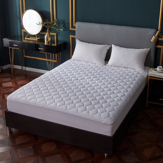 Protector de cama de algodón lavable impermeable de alta calidad, funda de colchón para chinches con cremallera impermeable