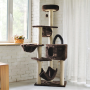 Pet luxury furniture modern condo scratcher natural wood tree tower outdoor house for cat