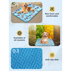 NonToxic Pet Cooling Mat Safe for Dogs Cats to Lie on During Warm Days