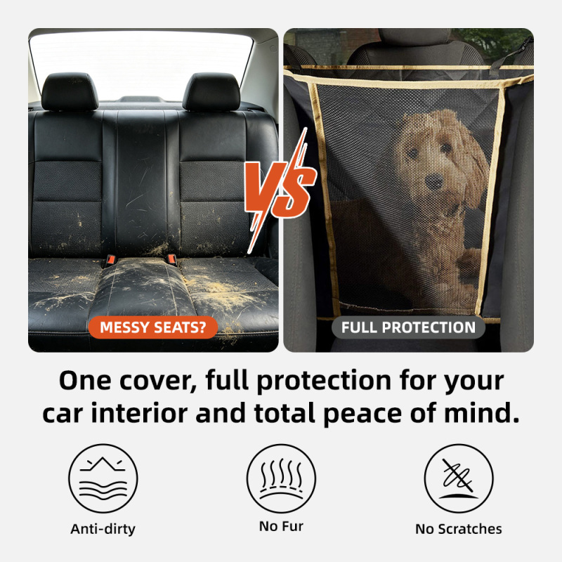 Wholesale Waterproof Oxford Pet Backseat Cover Scratchproof Car Seat Protector for Dogs