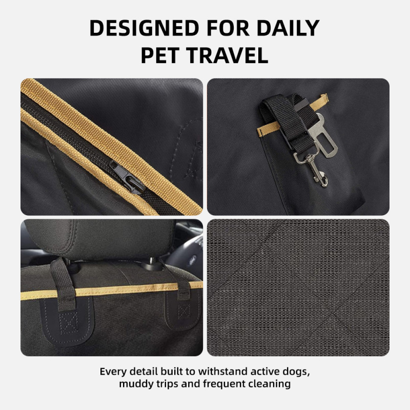 Wholesale Waterproof Oxford Pet Backseat Cover Scratchproof Car Seat Protector for Dogs