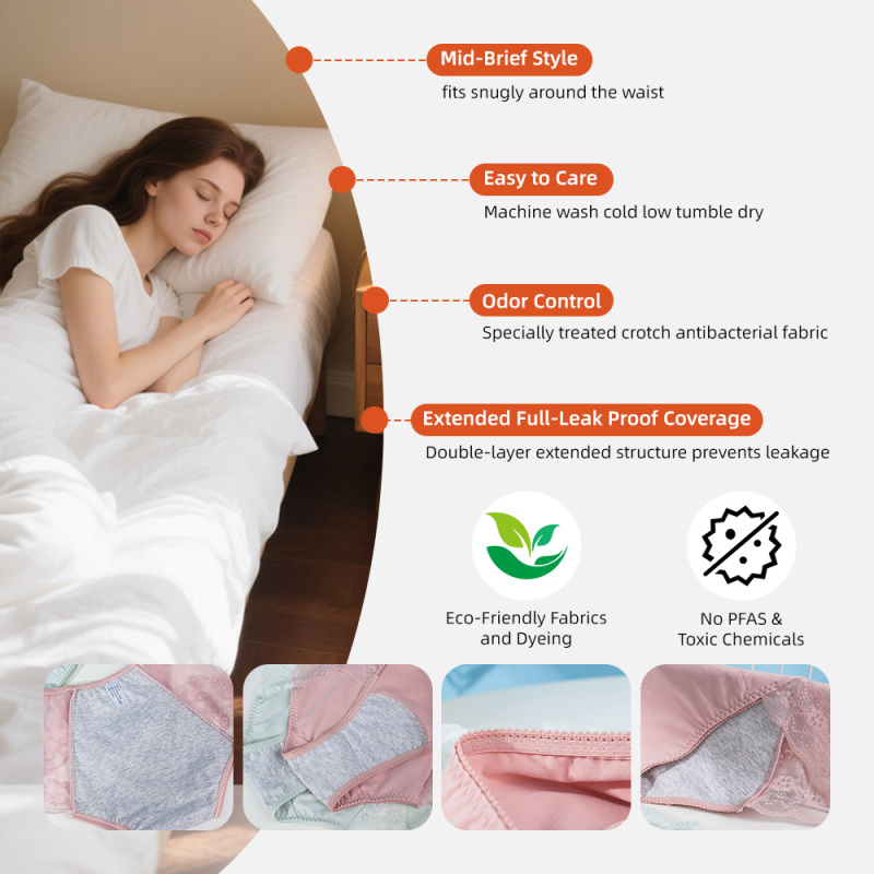 Bragas menstruales reutilizables y ecológicas para mujer de Aidingcare