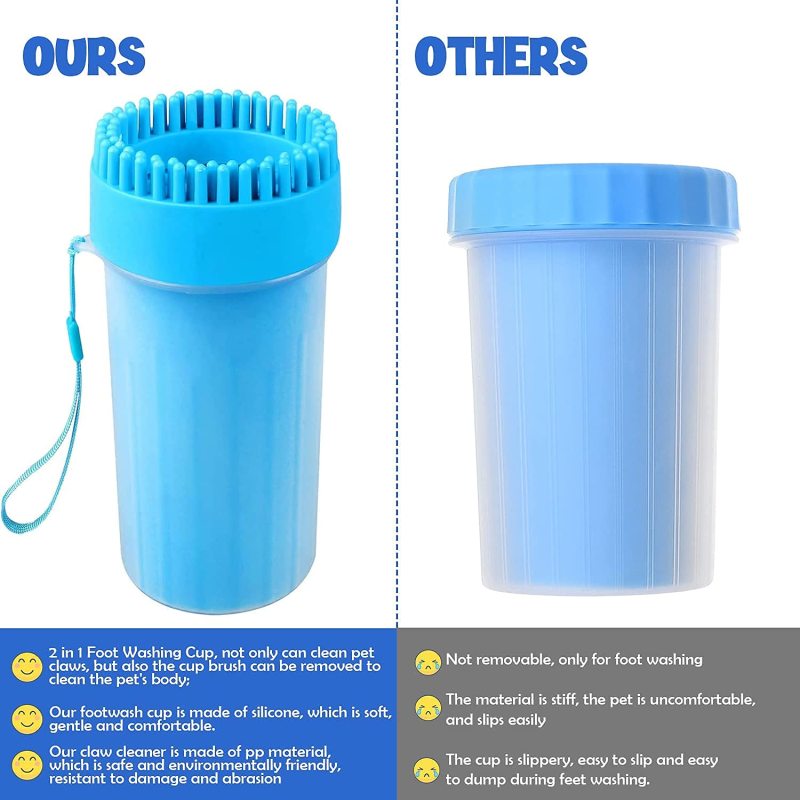Wholesale 2 In 1 Pet Foot Washing Cup Muddy Paw Dog Paw Cleaner Pet Dog Paw Washer
