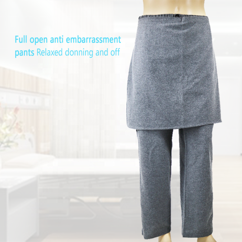 Easy To Wear Incontinence Nursing Pants Open Patient Care Clothes For Elderly