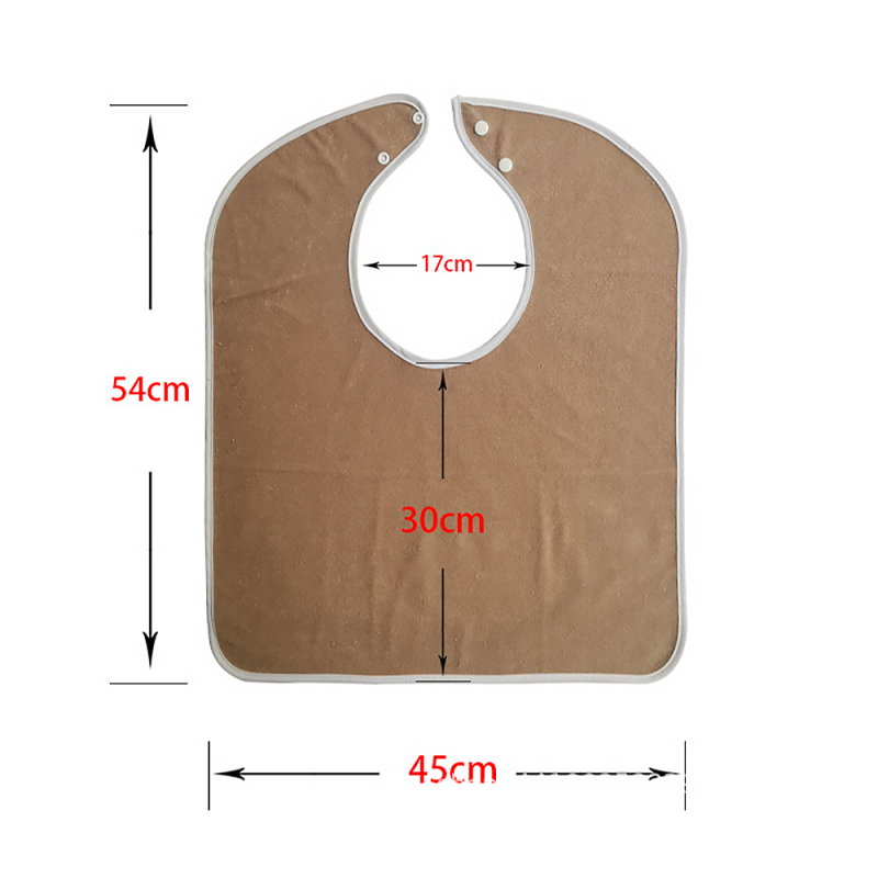 Wholesale Heavy Duty Latex-free Eating Women Men Unisex Adults Bibs Reusable Terry Cloth Elderly Waterproof Clothing Protectors