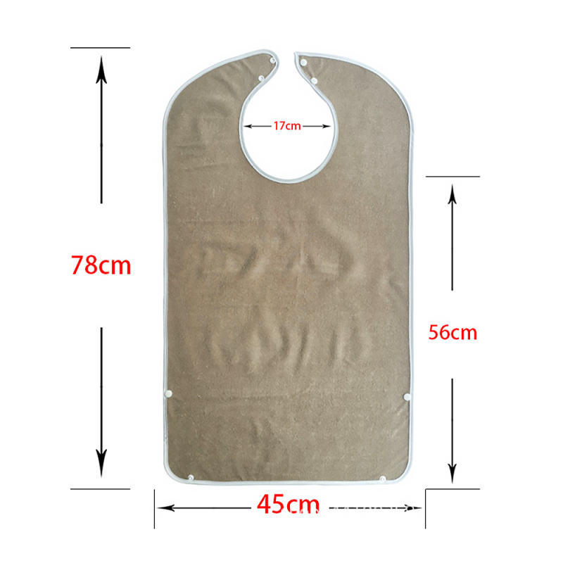Wholesale Heavy Duty Latex-free Eating Women Men Unisex Adults Bibs Reusable Terry Cloth Elderly Waterproof Clothing Protectors