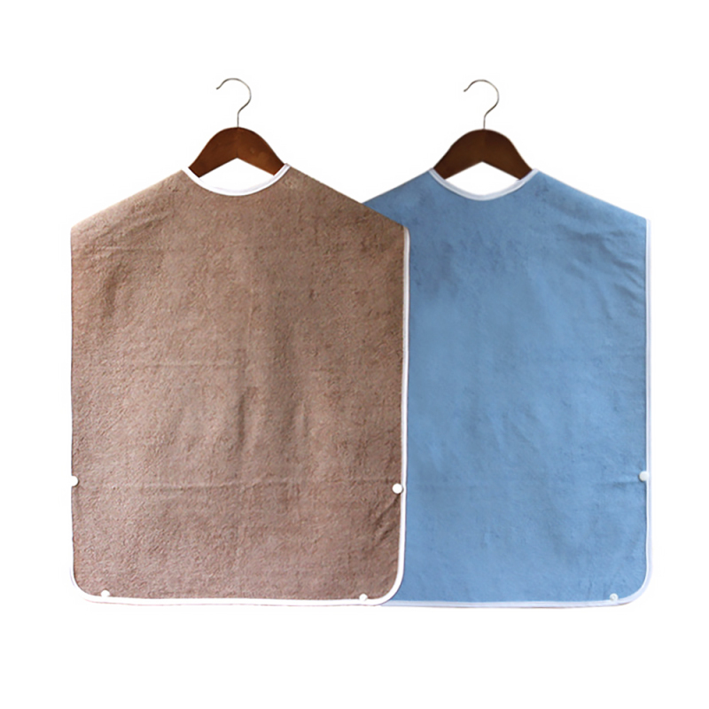 Wholesale Heavy Duty Latex-free Eating Women Men Unisex Adults Bibs Reusable Terry Cloth Elderly Waterproof Clothing Protectors