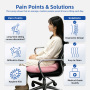 Wholesale Non-Slip Oblong Coccyx Seat Cushion Memory Foam Car/Office Chair Cushion Removable Washable Anti-Dust Mite Tailbone