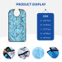 Wholesale Washable Prints Sleeveless Apron Reusable Waterproof Adult Bib with Optional Crumb Catcher Latex-free Fashionable