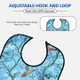 Wholesale Washable Prints Sleeveless Apron Reusable Waterproof Adult Bib with Optional Crumb Catcher Latex-free Fashionable