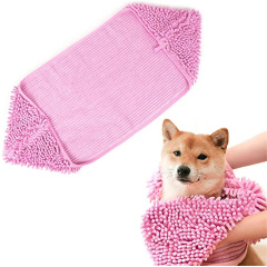 Toallas de baño para mascotas de chenilla de microfibra de secado rápido ultra absorbentes al por mayor